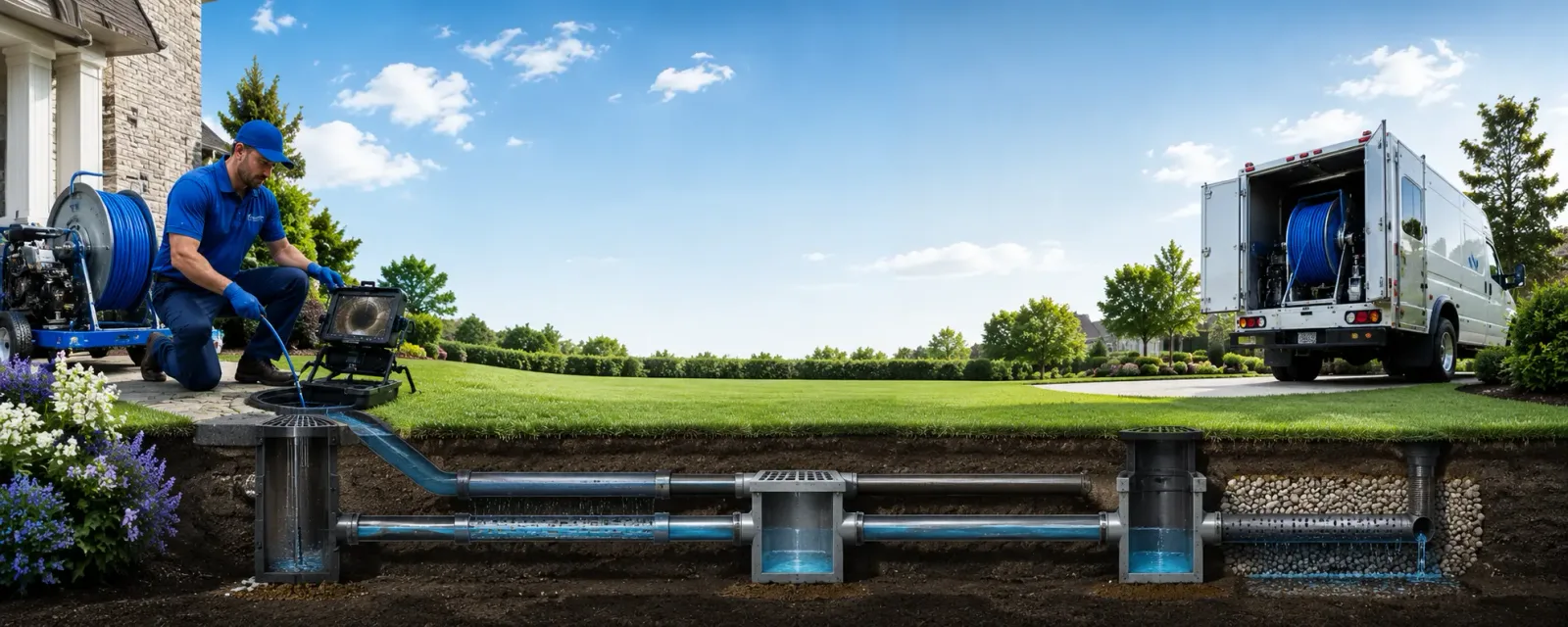 Outdoor drain cleaning information for Center, KY